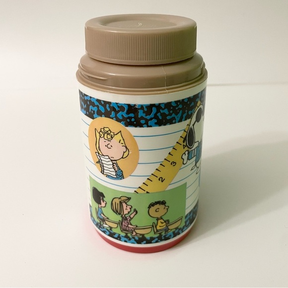 Snoopy Joe Cool Peanuts Aladdin 8 Oz Ounce Thermos Charlie Brown Peanuts - Picture 16 of 16